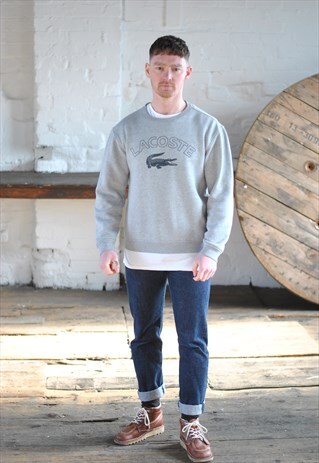 VINTAGE LACOSTE SPORT BIG LOGO SPELL OUT SWEATER