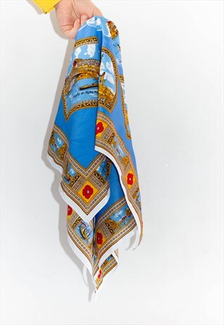 VINTAGE SATIN VENICE PRINTED SCARF