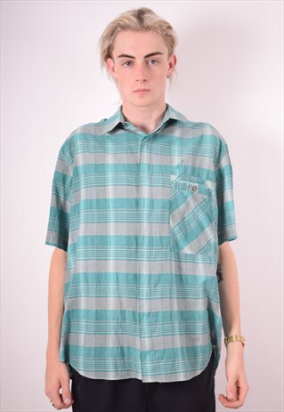 AUSTRALIAN L'ALPINA MENS VINTAGE SHIRT XL GREEN CHECK 90S