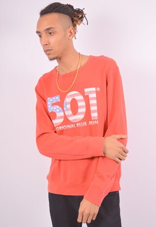 VINTAGE LEVI'S SWEATSHIRT JUMPER RED
