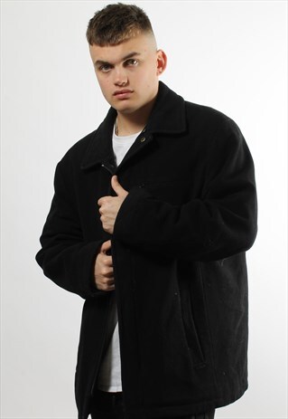 VINTAGE CALVIN KLEIN BLACK COLLARED JACKET.