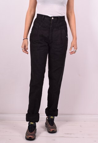 WOMENS VINTAGE JEANS W26 L37 BLACK 90'S