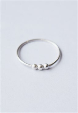 Anxiety Sliding Bead Ring 925 Sterling Silver