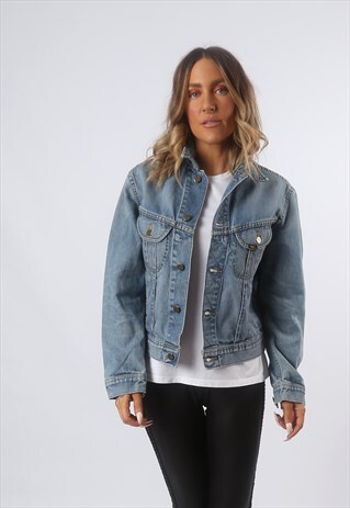 LEE DENIM JACKET FITTED UK 12 - 14 (GF4Q)