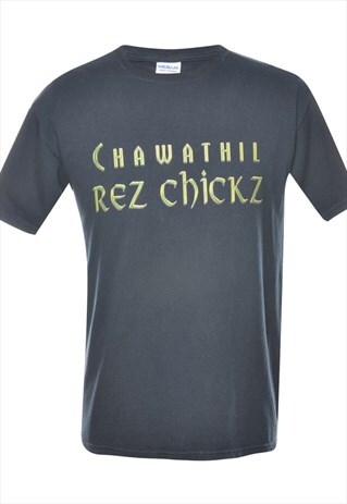 VINTAGE GILDAN CHAWATHIL BLUSH PRINTED T-SHIRT - M