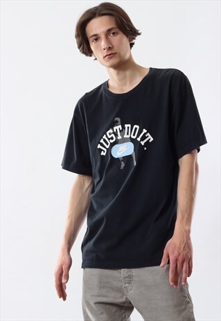 VINTAGE NIKE JUST DO IT TEE 90S BLACK BIG LOGO