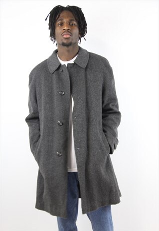 VINTAGE GREY WARM WOOLEN COAT