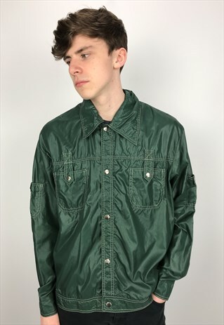 80S VINTAGE LIGHTWEIGHT OVERSHIRT FESTIVAL JACKET
