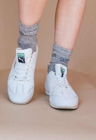 VINTAGE 90S WHITE LEATHER TRAINERS