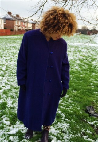 VINTAGE NAVY MAXI COAT