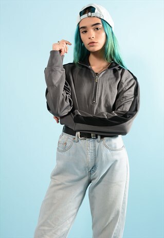 REEBOK VINTAGE REEBOK 1/4 ZIP SWEATSHIRT