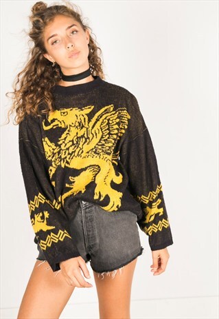 LAST UNIT SALE/VINTAGE 80S CASUAL KNIT JUMPER / S3138