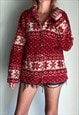 Vintage Chunky Knit Fleece Jacket