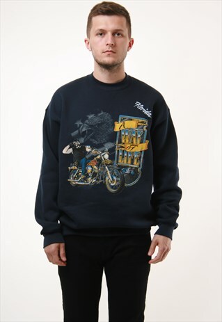VINTAGE TURLEX FLORIDA 1990 GRAPHIC COTTON SWEATSHIRT 14514