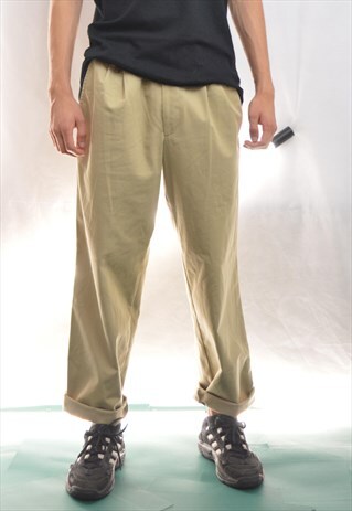 CLASSIC REGULAR CREAM VINTAGE TROUSERS