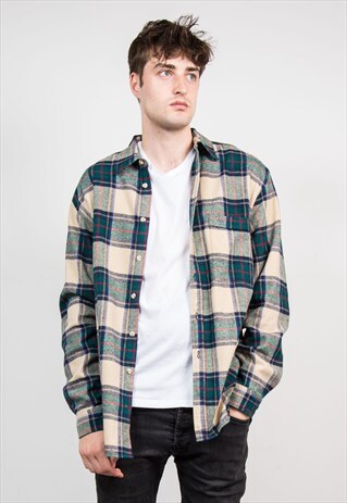 VINTAGE 90'S CHECK FLANNEL SHIRT