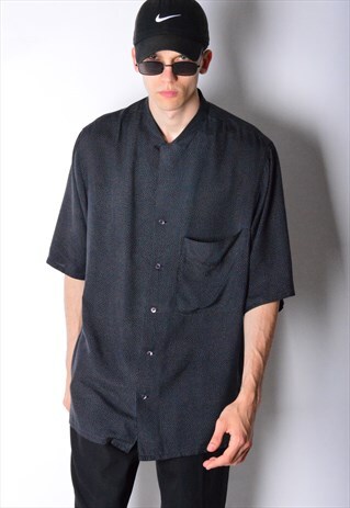VINTAGE 90S BLACK POLKA DOT SHIRT