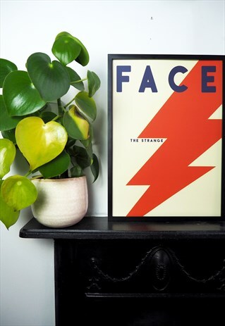 FACE THE STRANGE BOWIE INSPIRED ART PRINT
