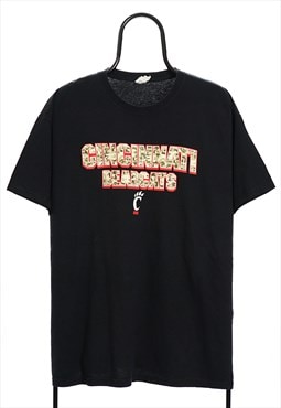 Vintage Black Cincinnati Bearcats NCAA Sports TShirt Mens