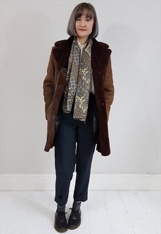 VINTAGE 70'S ITALIAN BROWN PAISLEY SCARF