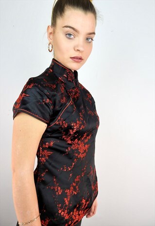VINTAGE CHINESE SATIN TOP