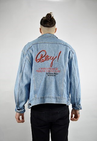 VINTAGE 90S LEE TRUCKER JACKET W/PATSY CLINE BACK EMBROIDERY