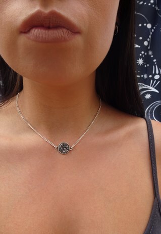 GUNMETAL DRUZY NECKLACE