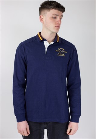 VINTAGE POLO RALPH LAUREN NAVY POLO SHIRT