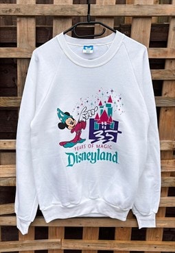Vintage Disneyland 1990s 35 years white sweatshirt medium 