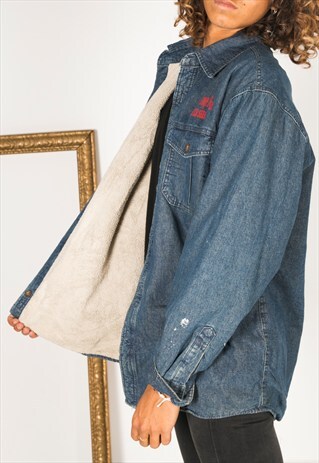 VINTAGE 80S LEVIS WINTER DENIM OVERSHIRT / R122