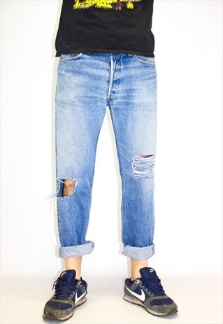 VINTAGE STONEWASH DISTRESSED LEVI'S JEANS