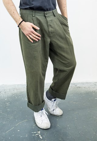 DOCKERS VINTAGE 1980S GREEN TROUSERS