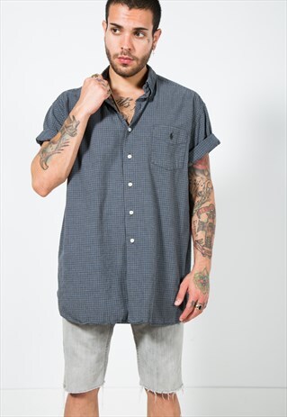 VINTAGE 80S POLO RALPH LAUREN SHORT SLEEVE SHIRT/ S2402
