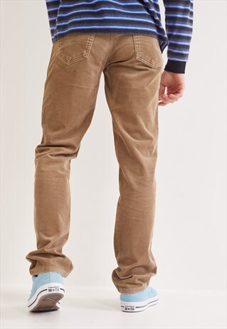 VINTAGE WRANGLER CORDUROY TROUSERS BROWN