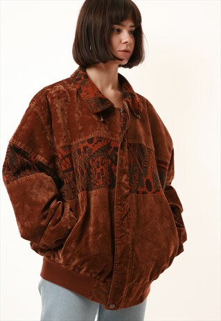 90S ITALIAN VINTAGE WILD LIFE OLDSCHOOL LINED JACKET 15976