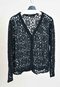 Vintage 90s lace blouse in black