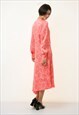 PINK SUMMER LONG SLEEVE A LINE MIDI DRESS SIZE SMALL 3401