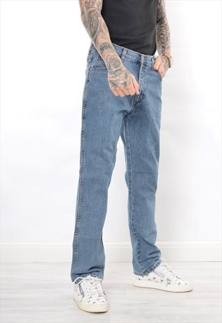 VINTAGE WRANGLER STRAIGHT LEG DENIM JEANS W32 L30