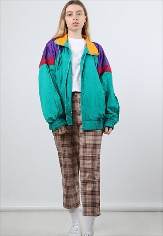 VINTAGE XL GREEN SHELL JACKET