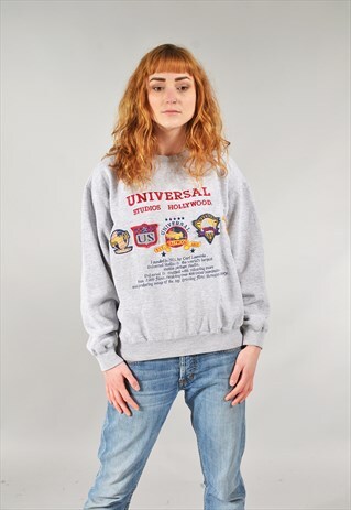 VINTAGE GREY UNIVERSAL STUDIOS SWEATER