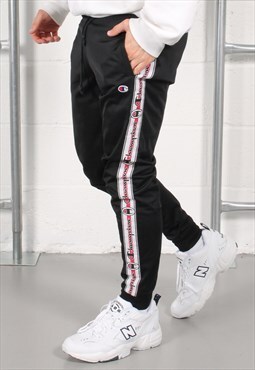 Vintage Champion Trackies in Black Lounge Sport Joggers XS