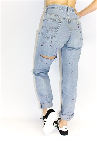 HIGH RISE ASS RIP ARTISTS LEVI JEANS