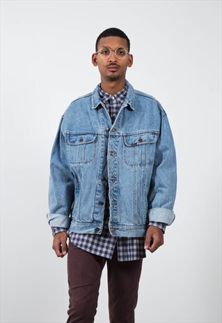 VINTAGE 80S ORIGINAL LEE BASIC DENIM JACKET DARK WASH/ 0212