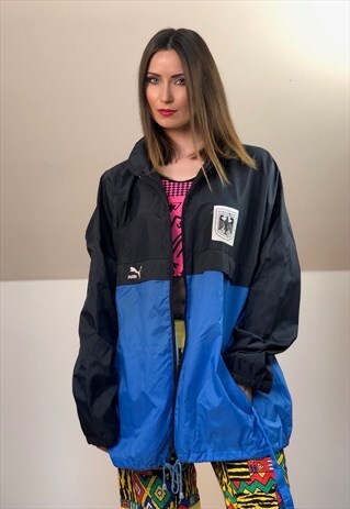 GERMANY 90S PUMA SOCCER WINDBREAKER HOODIE JACKET VINTAGE