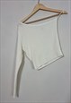 SECONDHAND OFF WHITE COLD SHOULDER KNIT TOP 