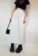VINTAGE 90S 00S Y2K SATIN SHEER MAXI SLIP SKIRT