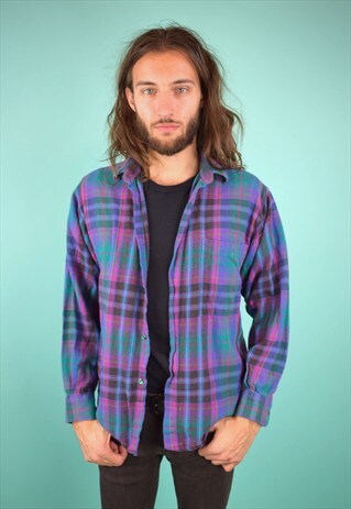 VINTAGE 90'S CHECKED FLANNEL SHIRT