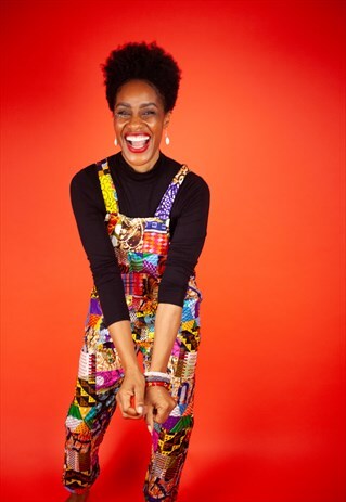 AFRICAN DUNGAREES, FESTIVAL DUNGAREES IN PATCHWORK