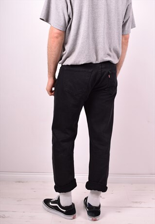 LEVI'S 501 MENS VINTAGE JEANS W34 L30 BLACK 90S