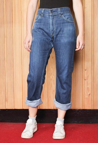 VINTAGE HIGH-WAISTED LEVI'S 506 BLUE MOM JEANS